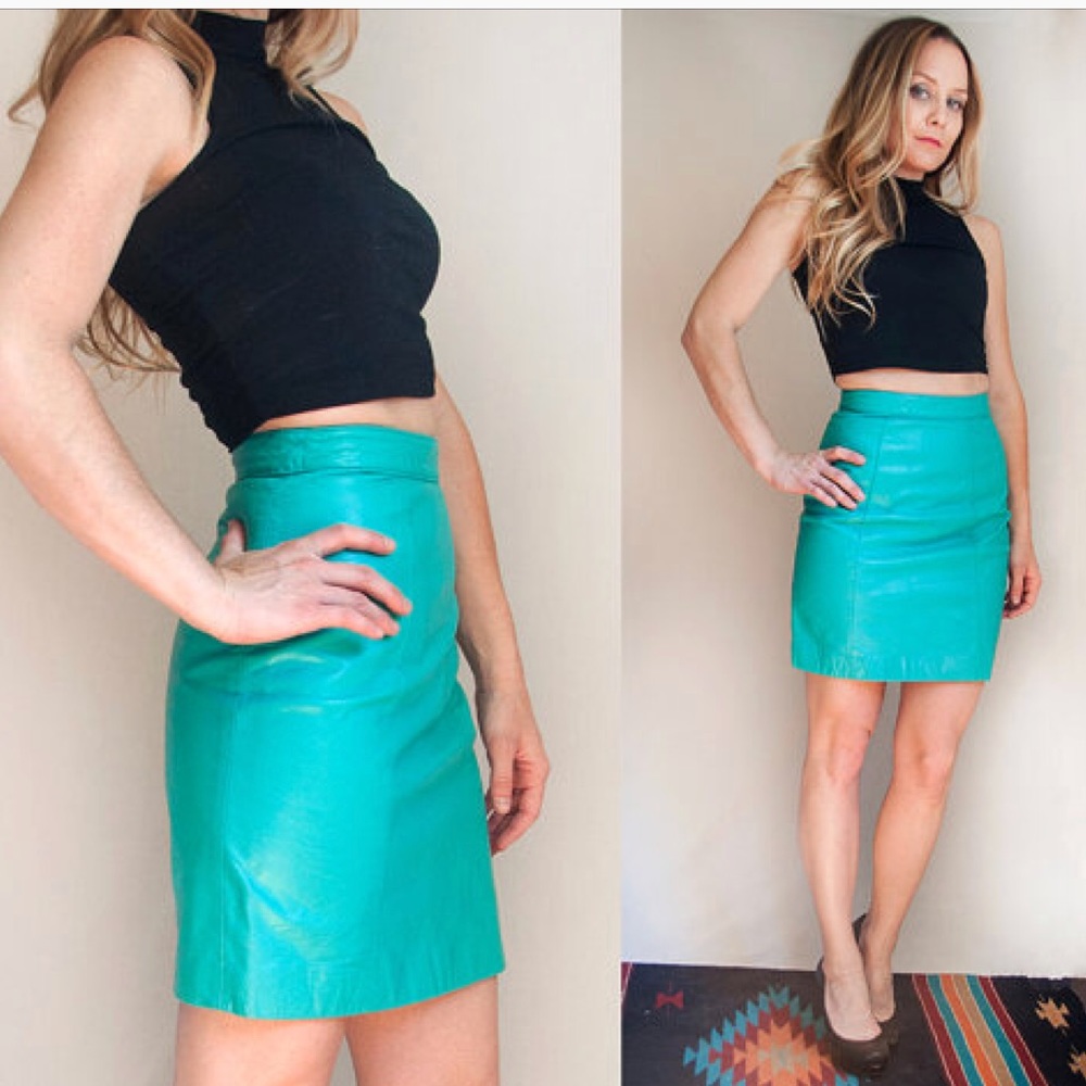 NWT CHIA Leather Skirt